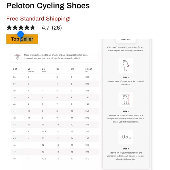 Peloton Black Cycling Shoes with Red Accents - Picture 10 of 10